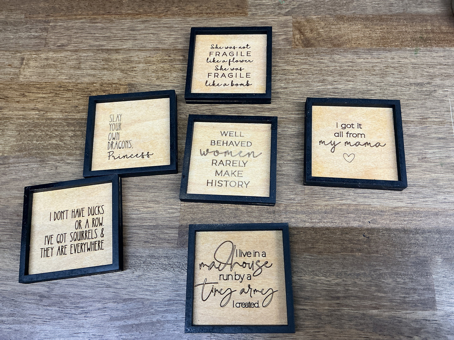 Small framed signs