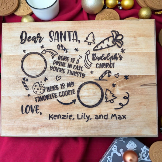 Personalized Santa & Easter Bunny Board (Double Sided)