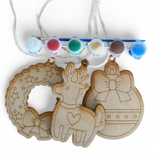 Simple Christmas Ornament Paint-Your-Own Kits
